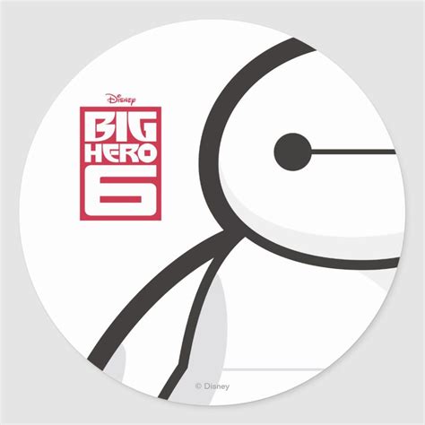 Baymax Standing Classic Round Sticker | Zazzle | Baymax, Stickers ...