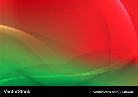 Abstract light lines on red and green background Vector Image