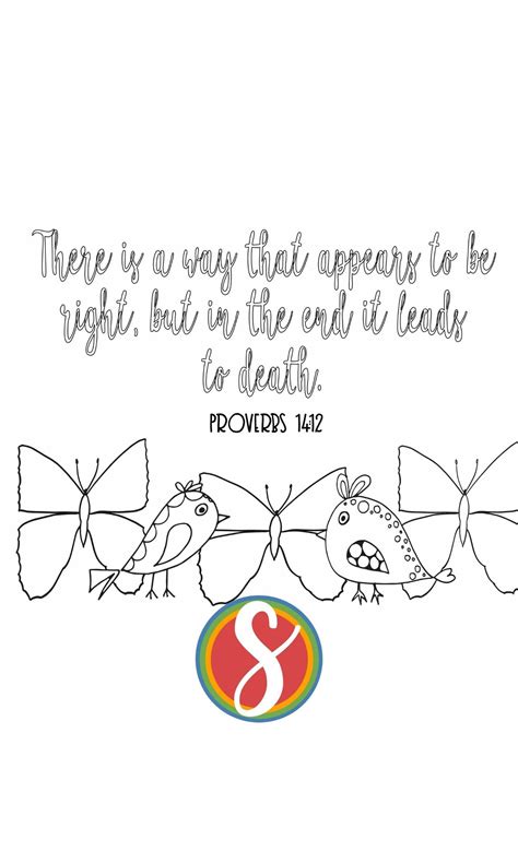 Free Proverbs Coloring Pages - Bible Coloring Sheets — Stevie Doodles