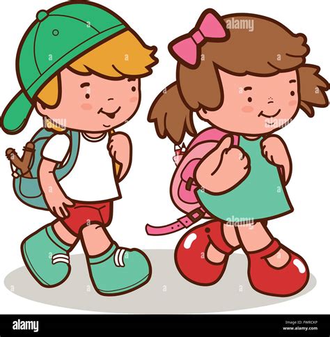 Cartoon Kid Walking