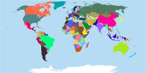 World Map With Countries Blank