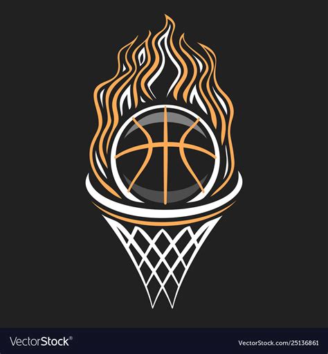 Logo for basketball Royalty Free Vector Image - VectorStock