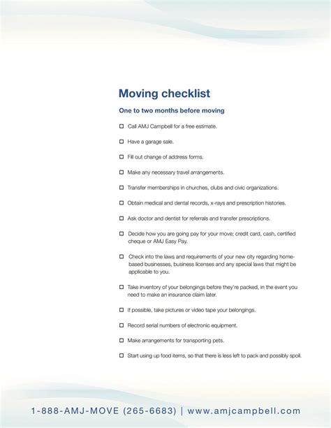 45 Great Moving Checklists [Checklist for Moving In / Out] ᐅ TemplateLab