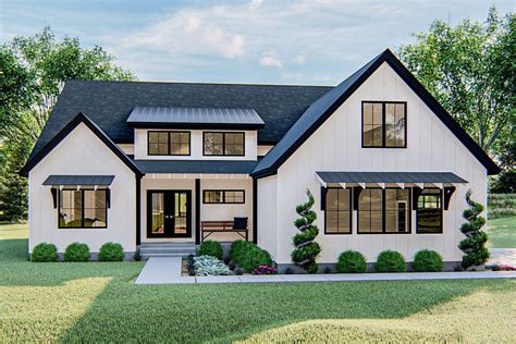 One-Story 3-Bed Modern Farmhouse Plan with Upstairs Loft - 62846DJ ...