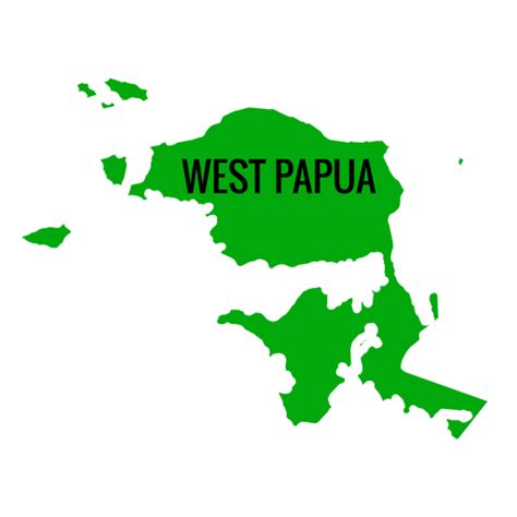 West papua province map - Transparent PNG & SVG vector file