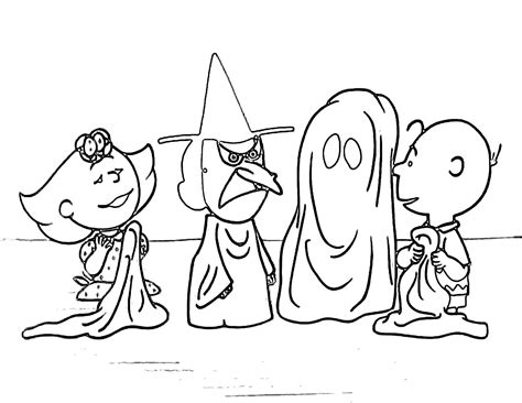 halloween coloring pages: Charlie Brown Halloween Coloring Pages