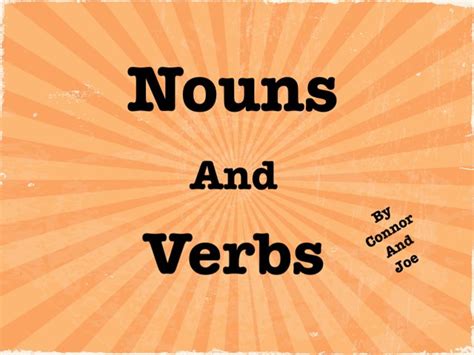 Nouns And Verbs Free Activities online for kids in 1st grade by Michele ...