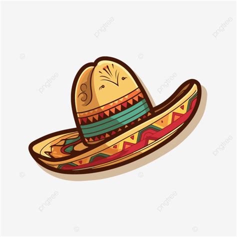 Cartoon Mexican Sombrero Drawing For Social Clipart Vector, Drawing ...