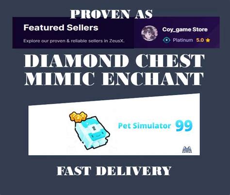 Pet Simulator 99 PS99 Diamond Chest Mimic Enchant Fast Delivery