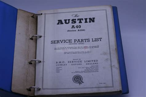 Austin A40 Service Parts List - automotohistory.com