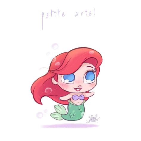 Petite Ariel By Princekido Kawaii Disney Disney Fan Art Desenhos De