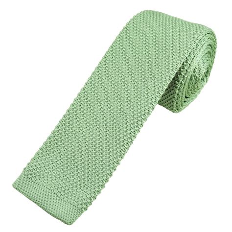 Plain Sage Green Men's Knitted Tie from Ties Planet UK