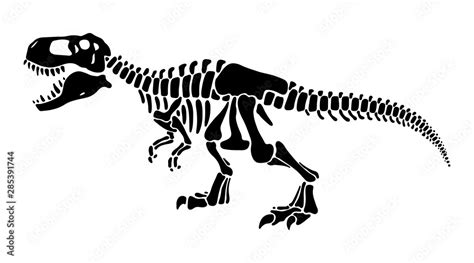 T Rex Skeleton Silhouette