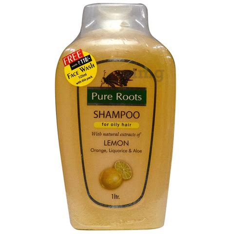 Pure Roots Shampoo Lemon with Face Wash 125ml Free: Buy bottle of 1 Ltr ...