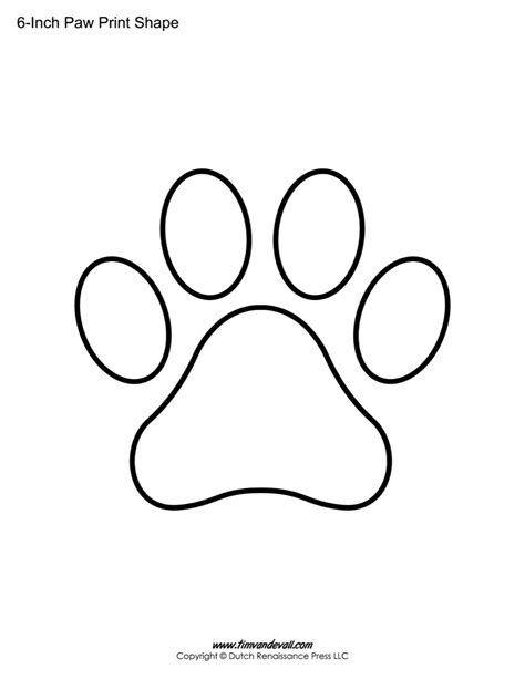 Printable Paw Print Stencil - Printable Word Searches