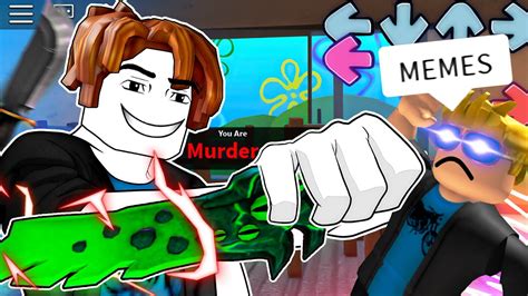 ROBLOX Murder Mystery 2 MURDERER Funny Moments (MEMES) - Game videos