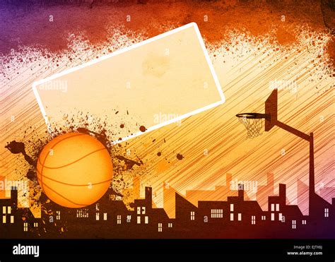 Basketball sport poster or flyer background with space Stock Photo ...