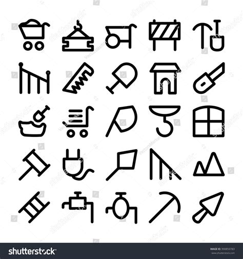 Construction Vector Icons 10 Stock Vector (Royalty Free) 390859783 ...