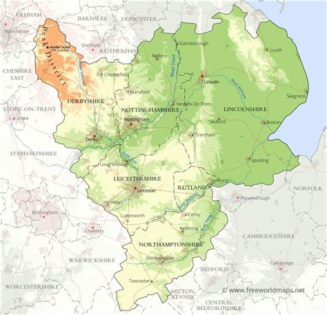 East Midlands Maps