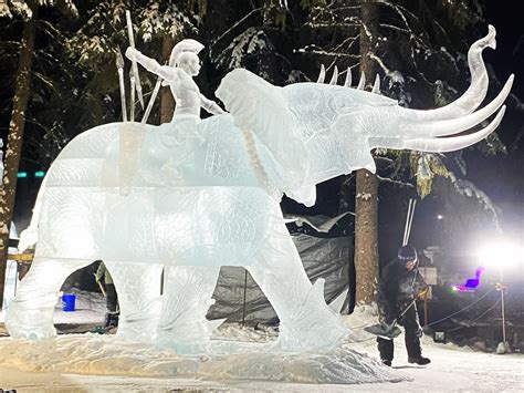 Can you share a beautiful ice sculpture?