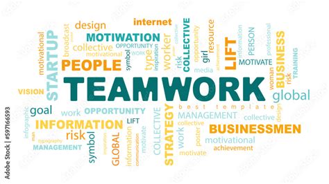 Teamwork concept poster design for office or workspace. Banner with ...