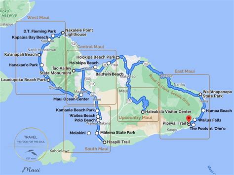 Maui Attractions Map | Travel The Food For The Soul