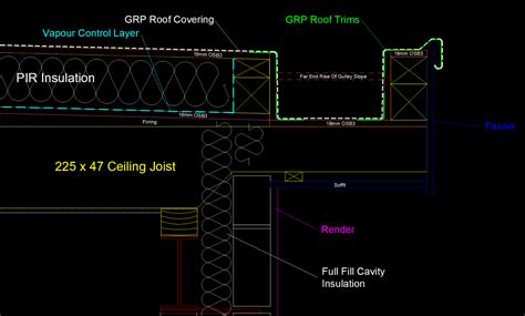 Warm Roof Overhang & Fascia Detail For Rendered Wall - Flat Roofs ...