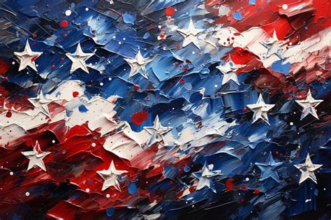 Premium AI Image | American flag art painting watercolor