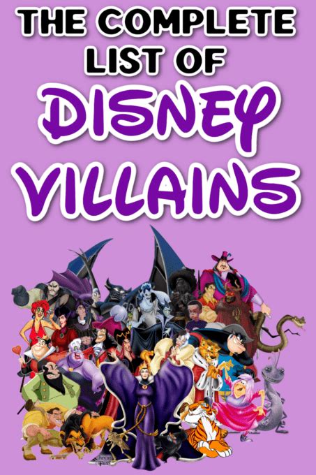 The Complete Disney Villains List 2024: Names and Fun Facts Too