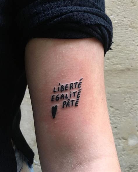 Liberte Egalite Fraternite Tattoo