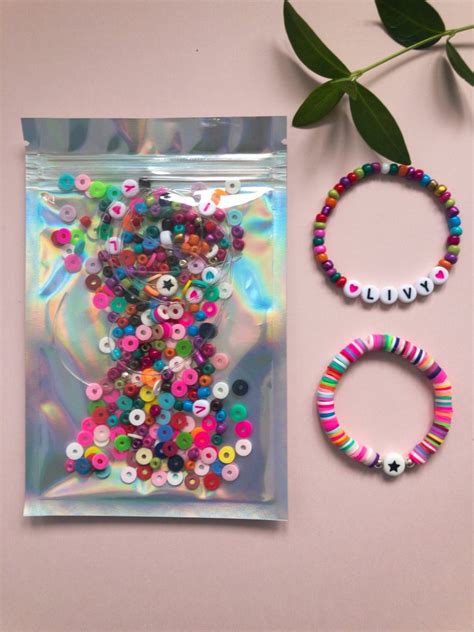 Kids Bracelet Making Kit Personalized Beaded Jewelry DIY Girls Heishi ...