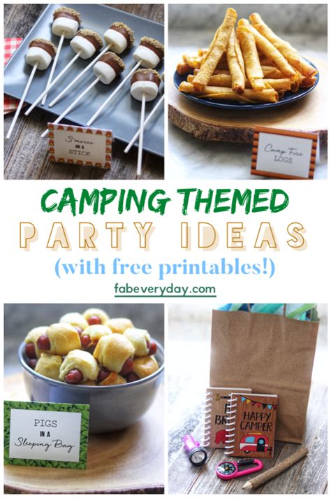 Brilliant Camping-Themed Party Ideas: Easy Party Food, Favors, and Free ...