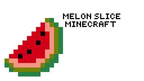 Minecraft melon slice pixel art 320125