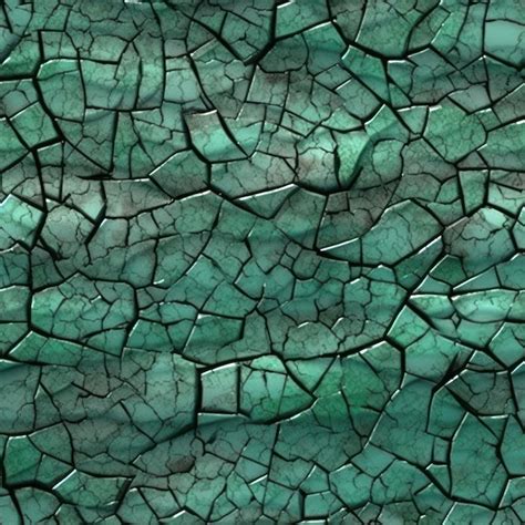 Premium AI Image | Green color earth seamless pattern with cracks texture