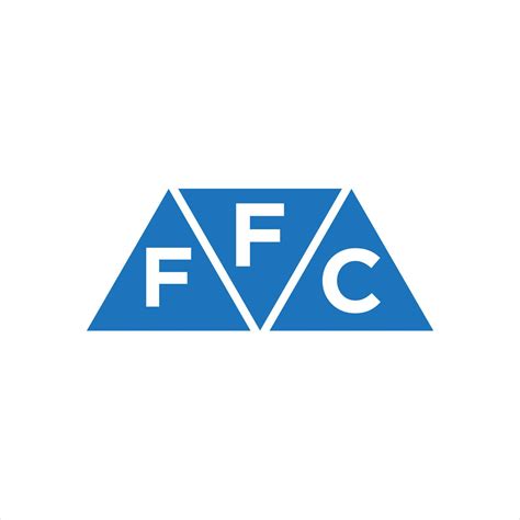 FFC triangle shape logo design on white background. FFC creative ...