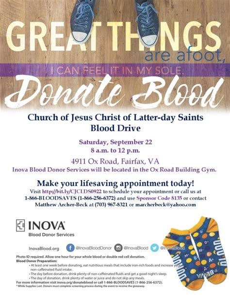 Church of Jesus Christ of the Latter-day Saints Blood Drive - Inova ...