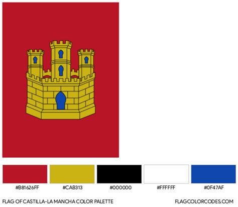 Castilla-La Mancha flag color codes