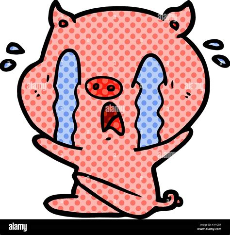 crying pig cartoon Stock Vector Image & Art - Alamy