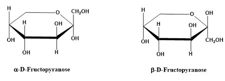 Consider the \beta -pyranose and \beta -furanose anomers of d-fructose ...