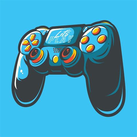 Premium Vector | Playstation stick controller art illustration