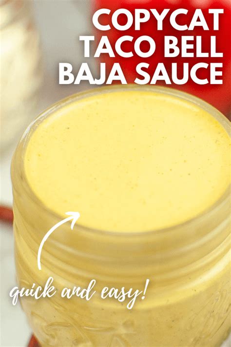 Baja Sauce - Copycat Taco Bell - It Is a Keeper