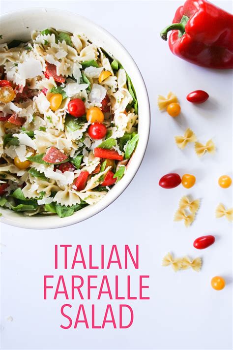 Italian Farfalle Pasta Salad Recipe