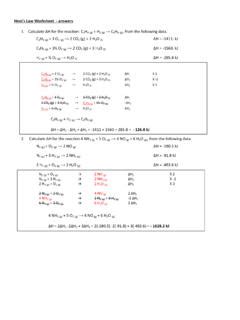 Hess's Law Worksheet answers - Lozon / hess-s-law-worksheet-answers ...