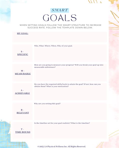 Free SMART Goals Worksheet in 2023 | Smart goals worksheet, Smart goals ...