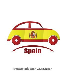 Car Icon Made Flag Spain Stock Vector (Royalty Free) 2205821837 ...