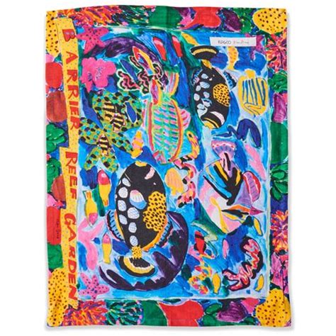 Kip & Co - Ken Done Barrier Reef Garden Linen Tea Towel | Peter's of ...