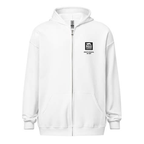 Logo Zip Hoodie – Gray’s School of Art (Black Embroidery) | RGU:Union