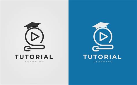 Premium Vector | Tutorial Education Logo Design For Online Tutorial ...