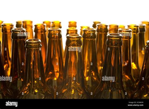 Empty glass beer bottles Stock Photo - Alamy