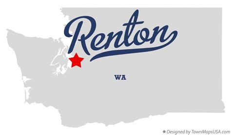 Map of Renton, WA, Washington